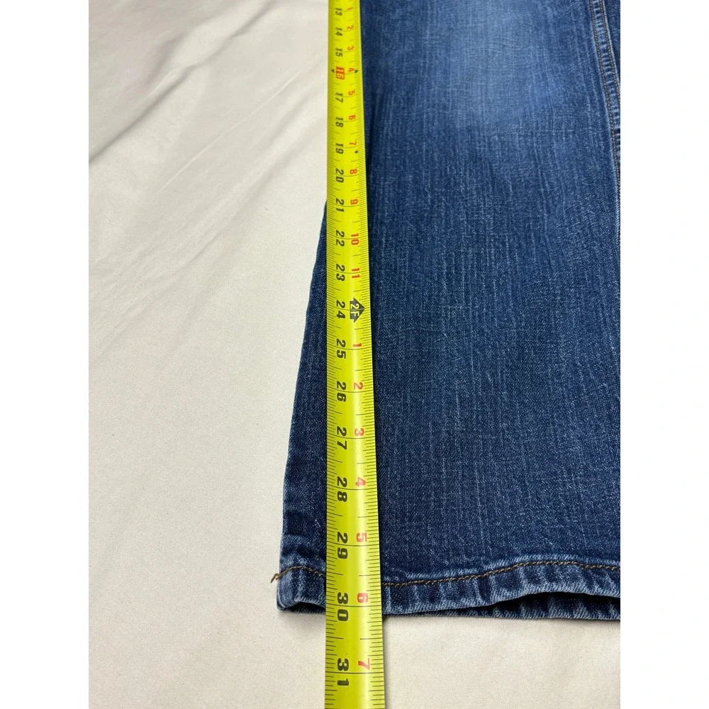 Wrangler Relaxed Boot Jeans Mens 36x32 Dark‎ Wash Denim Fly Casual